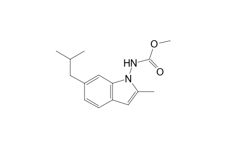 Methyl (6-isobutyl-2-methyl-1H-indol-1-yl)carbamate