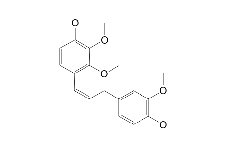 PULCHELSTYRENE_B;(Z)-1-(4-HYDROXY-2,3-DIMETHOXYPHENYL)-3-(4-HYDROXY-3-METHOXYPHENYL)-PROPENE