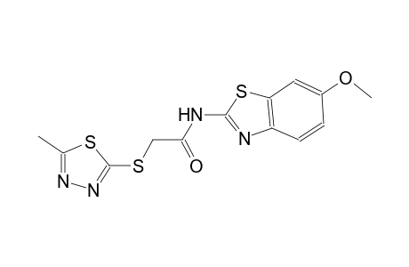 N-(6-methoxy-1,3-benzothiazol-2-yl)-2-[(5-methyl-1,3,4-thiadiazol-2-yl)sulfanyl]acetamide