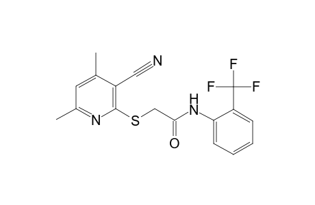 2-(3-cyano-4,6-dimethyl-pyridin-2-yl)sulfanyl-N-[2-(trifluoromethyl)phenyl]ethanamide