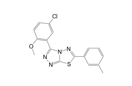 [1,2,4]triazolo[3,4-b][1,3,4]thiadiazole, 3-(5-chloro-2-methoxyphenyl)-6-(3-methylphenyl)-