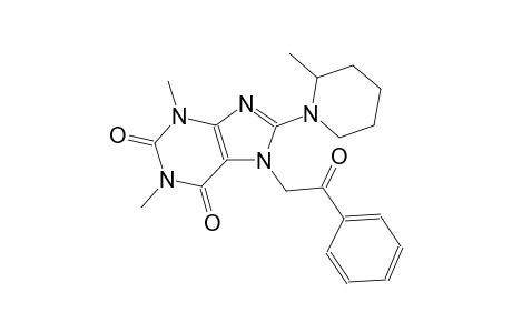 1,3-Dimethyl-8-(2-methyl-1-piperidinyl)-7-phenacylpurine-2,6-dione