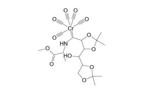 (E)-Pentacarbonyl([N-2'-(R)-1'-methoxycarbonylprop-2'-yl]-1-amino-1-deoxy-2,3:5,6-di-O-isopropylidene-D-gulitol-1-ylidene)chromium(0)