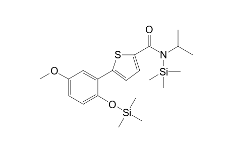 5-(2-hydroxy-5-methoxyphenyl)-N-(propan-2-yl)thiophene-2-carboxamide 2TMS