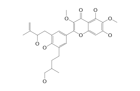 DODOVISCIN_A;2-[3-(2-HYDROXY-3-METHYL-3-BUTEN-1-YL)-5-(4-HYDROXY-3-METHYLBUTYL)-4-HYDROXYPHENYL]-3,6-DIMETHOXY