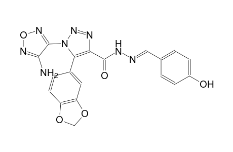 1-(4-amino-1,2,5-oxadiazol-3-yl)-5-(1,3-benzodioxol-5-yl)-N'-[(E)-(4-hydroxyphenyl)methylidene]-1H-1,2,3-triazole-4-carbohydrazide