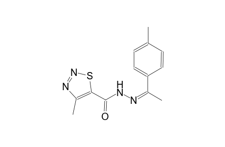 4-methyl-N'-[(Z)-1-(4-methylphenyl)ethylidene]-1,2,3-thiadiazole-5-carbohydrazide