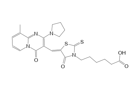 3-thiazolidinehexanoic acid, 5-[[9-methyl-4-oxo-2-(1-pyrrolidinyl)-4H-pyrido[1,2-a]pyrimidin-3-yl]methylene]-4-oxo-2-thioxo-, (5Z)-