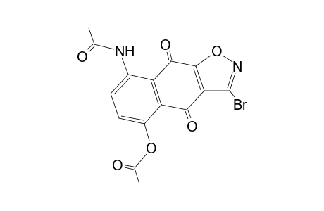 5-Acetyloxy-8-acetylamino-3-bromo-3-naphtho[2,3-d]isoxazole-4,9-dione