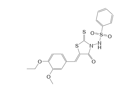 N-[(5Z)-5-(4-ethoxy-3-methoxybenzylidene)-4-oxo-2-thioxo-1,3-thiazolidin-3-yl]benzenesulfonamide
