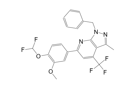 1H-pyrazolo[3,4-b]pyridine, 6-[4-(difluoromethoxy)-3-methoxyphenyl]-3-methyl-1-(phenylmethyl)-4-(trifluoromethyl)-
