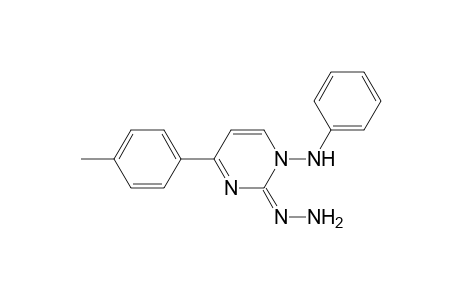 2(1H)-Pyrimidinone, 4-(4-methylphenyl)-1-(phenylamino)-, hydrazone