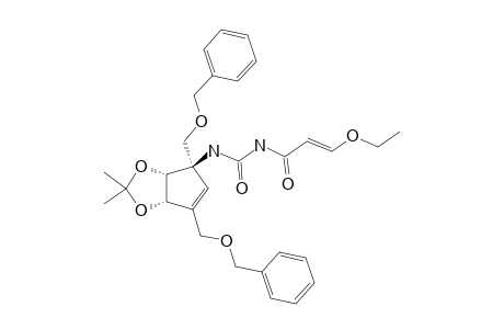 (+/-)-2-N-[(3-ETHOXY-2-PROPENAMIDO)-CARBONYL]-1,6-DI-O-BENZYL-3,4-O-ISOPROPYLIDENE-2A,5-DIDEHYDRO-2A-CARBA-BETA-PSICOFURANOSYLAMINE
