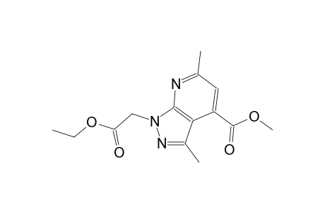 1H-pyrazolo[3,4-b]pyridine-1-acetic acid, 4-(methoxycarbonyl)-3,6-dimethyl-, ethyl ester