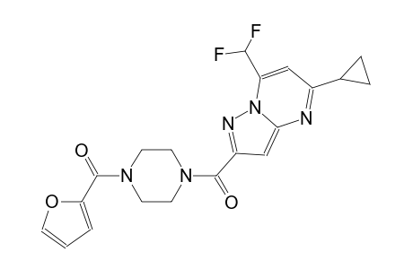 5-cyclopropyl-7-(difluoromethyl)-2-{[4-(2-furoyl)-1-piperazinyl]carbonyl}pyrazolo[1,5-a]pyrimidine