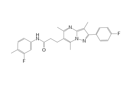 pyrazolo[1,5-a]pyrimidine-6-propanamide, N-(3-fluoro-4-methylphenyl)-2-(4-fluorophenyl)-3,5,7-trimethyl-