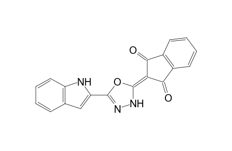 2-(5-(1H-Indol-2-yl)-1,3,4-oxadiazol-2-(3H)-ylidene)-1Hindene-1,3-(2H)-dione