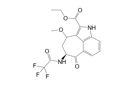 (+)-(5S)-2-Ethoxycarbonyl-3-methoxy-5-trifluoroacetoamido-6-oxo-3,4,5,6-tetrahydro-1H-cyclohept[c,d]indole