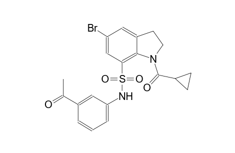 1H-indole-7-sulfonamide, N-(3-acetylphenyl)-5-bromo-1-(cyclopropylcarbonyl)-2,3-dihydro-