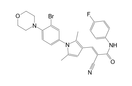 (2E)-3-{1-[3-bromo-4-(4-morpholinyl)phenyl]-2,5-dimethyl-1H-pyrrol-3-yl}-2-cyano-N-(4-fluorophenyl)-2-propenamide