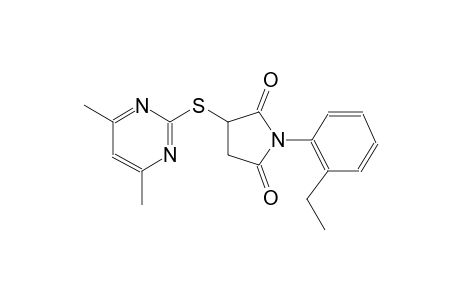 3-[(4,6-dimethyl-2-pyrimidinyl)sulfanyl]-1-(2-ethylphenyl)-2,5-pyrrolidinedione