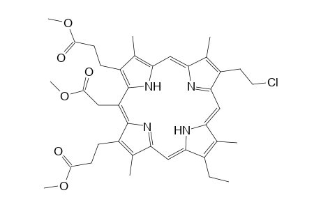 21H,23H-Porphine-2,18-dipropanoic acid, 8-(2-chloroethyl)-13-ethyl-20-(2-methoxy-2-oxoethyl)-3,7,12,17-tetramethyl-, dimethyl ester