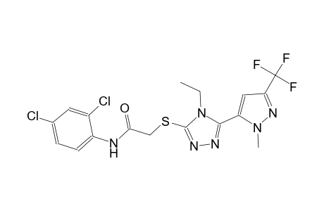 N-(2,4-dichlorophenyl)-2-({4-ethyl-5-[1-methyl-3-(trifluoromethyl)-1H-pyrazol-5-yl]-4H-1,2,4-triazol-3-yl}sulfanyl)acetamide