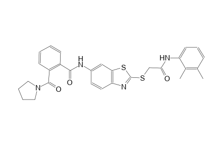 benzamide, N-[2-[[2-[(2,3-dimethylphenyl)amino]-2-oxoethyl]thio]-6-benzothiazolyl]-2-(1-pyrrolidinylcarbonyl)-