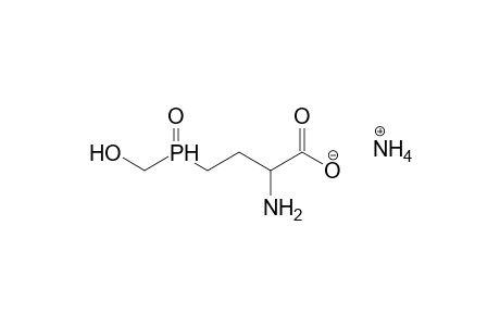 Butanoic acid, 2-amino-4-(hydroxymethylphosphinyl)-, monoammonium salt