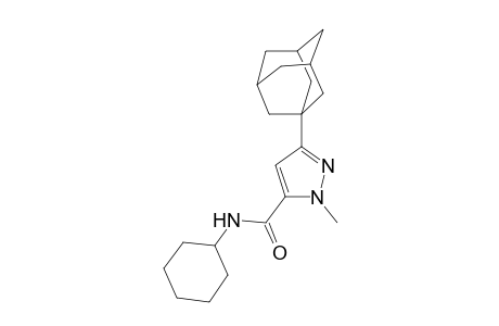 1H-Pyrazole-5-carboxamide, N-cyclohexyl-1-methyl-3-tricyclo[3.3.1.1(3,7)]dec-1-yl-