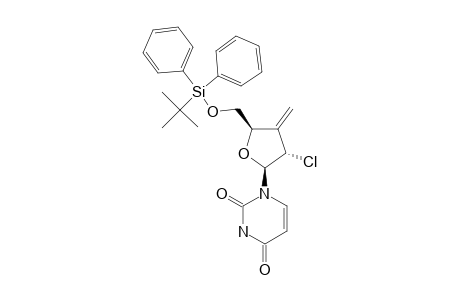 1-(5-O-TBDPS-2-CHLORO-2,3-DIDEOXY-3-METHYLENE-BETA-D-ERYTHRO-PENTOFURANOSYL)-URACIL