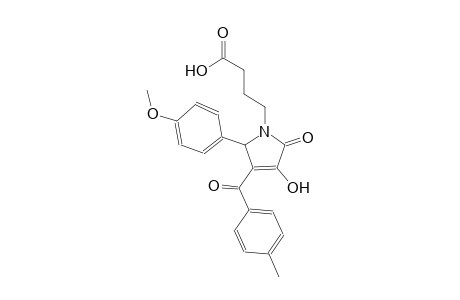 4-[3-hydroxy-5-(4-methoxyphenyl)-4-(4-methylbenzoyl)-2-oxo-2,5-dihydro-1H-pyrrol-1-yl]butanoic acid