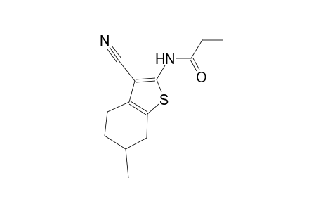 N-(3-cyano-6-methyl-4,5,6,7-tetrahydro-1-benzothien-2-yl)propanamide
