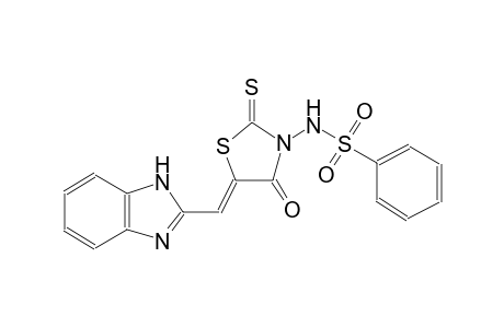 N-[(5Z)-5-(1H-benzimidazol-2-ylmethylene)-4-oxo-2-thioxo-1,3-thiazolidin-3-yl]benzenesulfonamide