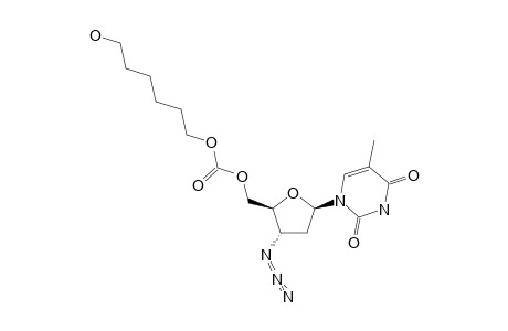 3'-AZIDO-3'-DEOXYTHYMIDIN-5'-YL-O-(6-HYDROXYHEXYL)-CARBONATE
