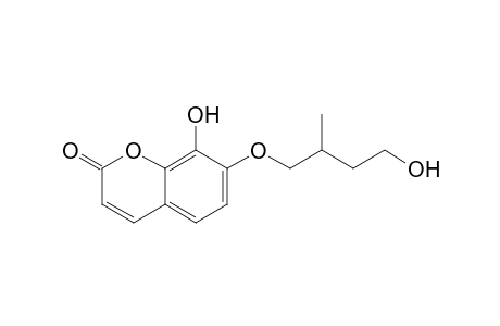 7-(2-Methyl-4-oxidanyl-butoxy)-8-oxidanyl-chromen-2-one