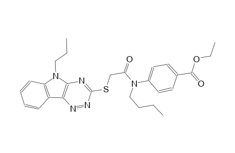 benzoic acid, 4-[butyl[[(5-propyl-5H-[1,2,4]triazino[5,6-b]indol-3-yl)thio]acetyl]amino]-, ethyl ester