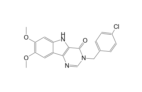 4H-pyrimido[5,4-b]indol-4-one, 3-[(4-chlorophenyl)methyl]-3,5-dihydro-7,8-dimethoxy-