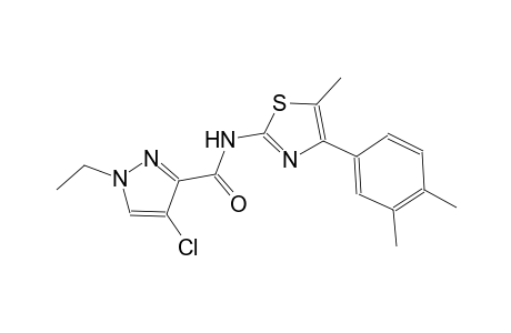 4-chloro-N-[4-(3,4-dimethylphenyl)-5-methyl-1,3-thiazol-2-yl]-1-ethyl-1H-pyrazole-3-carboxamide