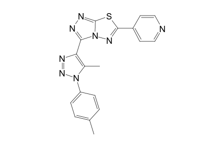 3-(5-Methyl-1-(p-tolyl)-1H-1,2,3-triazol-4-yl)-6-(pyridin-4-yl)-[1,2,4]triazolo[3,4-b][1,3,4]thiadiazole