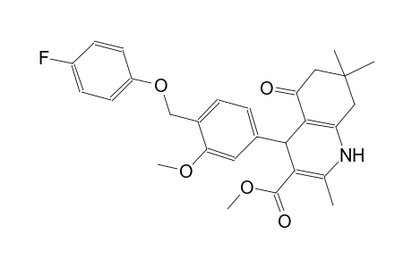 methyl 4-{4-[(4-fluorophenoxy)methyl]-3-methoxyphenyl}-2,7,7-trimethyl-5-oxo-1,4,5,6,7,8-hexahydro-3-quinolinecarboxylate