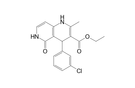 (+-)-(Z)-4-(3-Chlorophenyl)-1,4,5,6-tetrahydro-2-methyl-5-oxo-1,6-naphthyridin-3-carboxylic acid ethyl ester