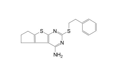 5H-cyclopenta[4,5]thieno[2,3-d]pyrimidin-4-amine, 6,7-dihydro-2-[(2-phenylethyl)thio]-