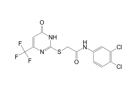 N-(3,4-dichlorophenyl)-2-{[6-oxo-4-(trifluoromethyl)-1,6-dihydro-2-pyrimidinyl]sulfanyl}acetamide
