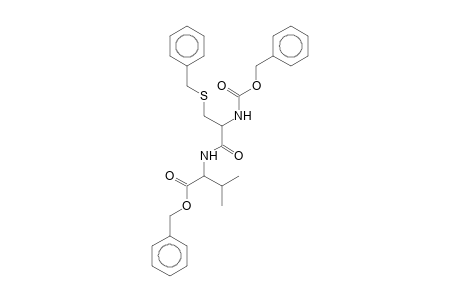 Benzyl 2-([2-([(benzyloxy)carbonyl]amino)-3-(benzylsulfanyl)propanoyl]amino)-3-methylbutanoate