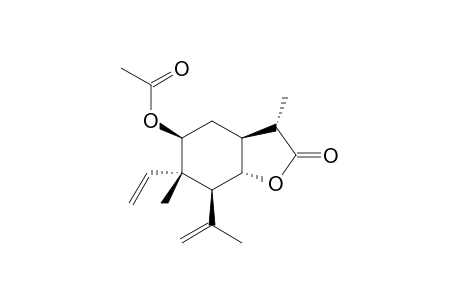 9.beta.-Acetoxy-Elema-1,3-dien-5.alpha.,6.beta.,11.beta.-H-12,6-olide