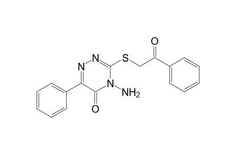4-Amino-3-(2-oxo-2-phenylethylsulfanyl)-6-phenyl-4H-[1,2,4]triazin-5-one
