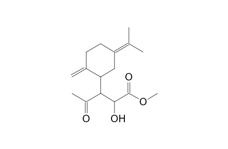 2-Hydroxy-3-(2-methylene-5-propan-2-ylidenecyclohexyl)-4-oxopentanoic acid methyl ester