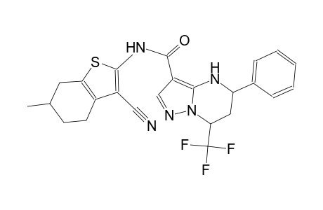 N-(3-cyano-6-methyl-4,5,6,7-tetrahydro-1-benzothien-2-yl)-5-phenyl-7-(trifluoromethyl)-4,5,6,7-tetrahydropyrazolo[1,5-a]pyrimidine-3-carboxamide