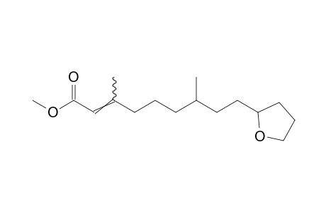 3,7-dimethyl-9-(tetrahydro-2-furyl)-2-nonenoic acid, methyl ester